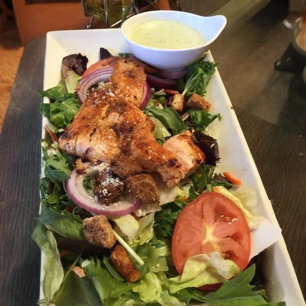 Grilled Salmon Salad.