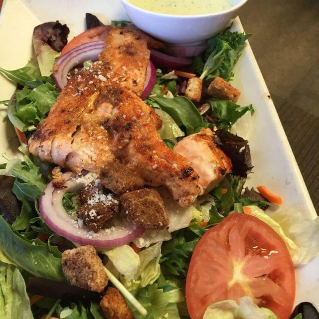 Grilled Salmon Salad.