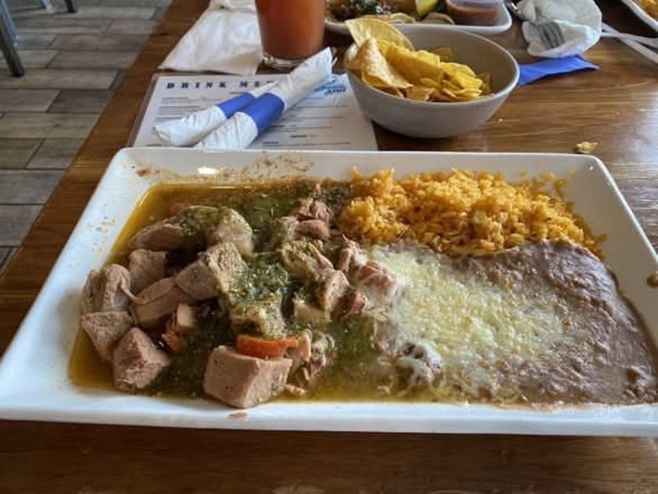Chile Verde Tray.