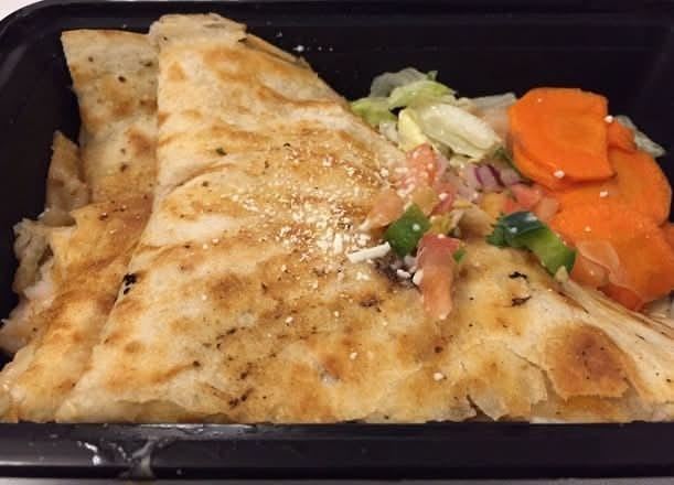 Corn Masa Shrimp Quesadilla.